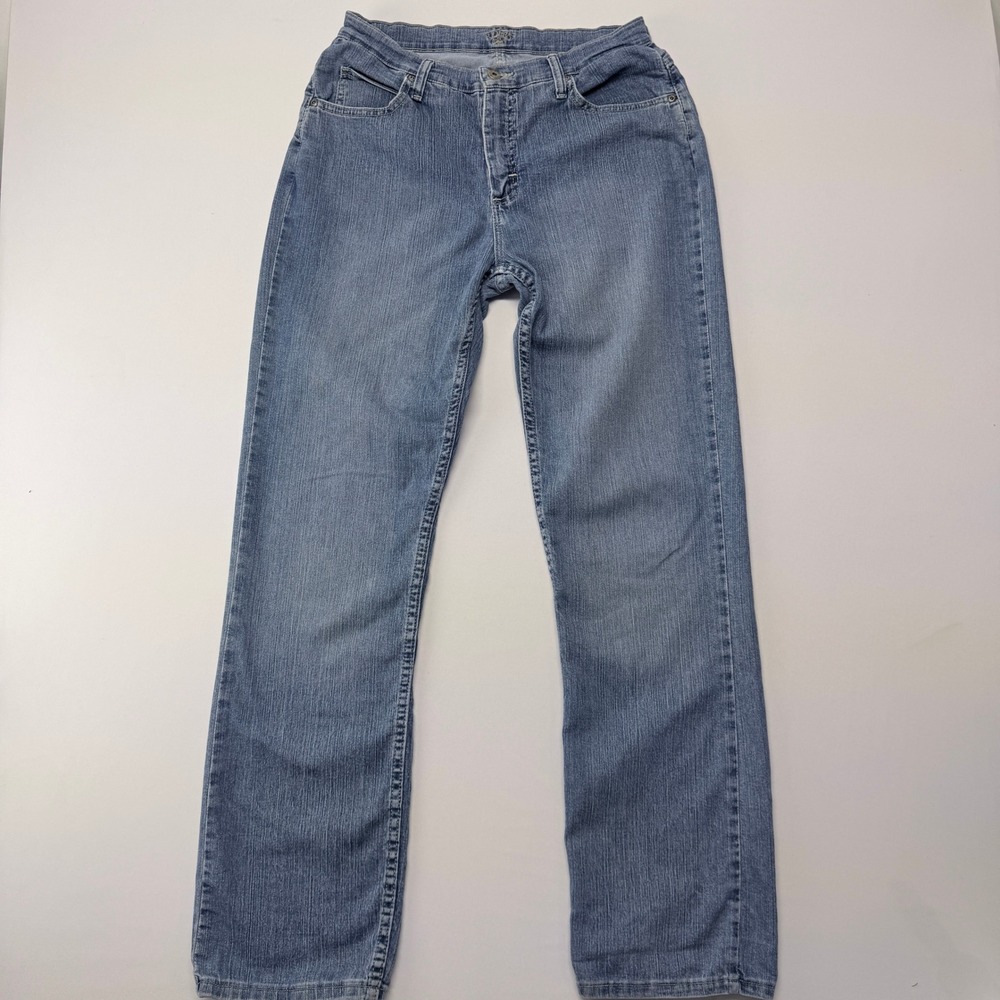 Riders by Lee Womens Straight Leg Jeans Medium Wash Blue Size 12L